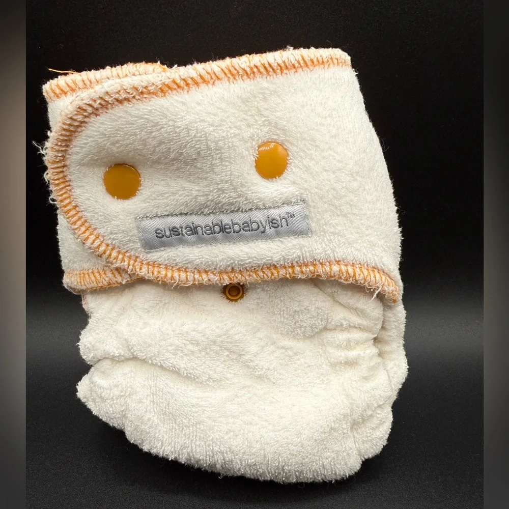 Sloomb Terry Happy Little Clouds Fitted Diaper